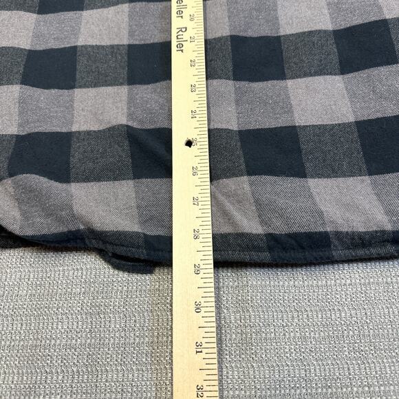 Vineyard Vines‎ Flannel Mens XL Heavyweight Shacket Grey Plaid Gorp - Picture 7 of 9